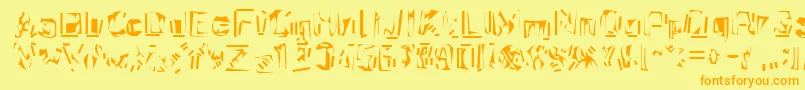 Nexerchist Font – Orange Fonts on Yellow Background