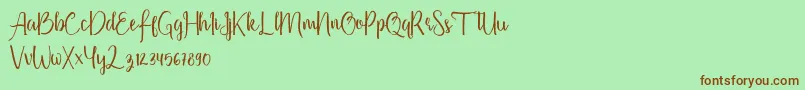 Firdaus Font – Brown Fonts on Green Background