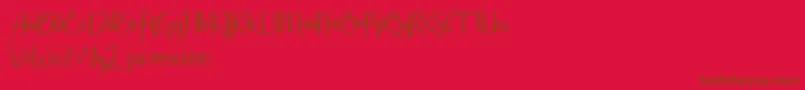 Firdaus Font – Brown Fonts on Red Background