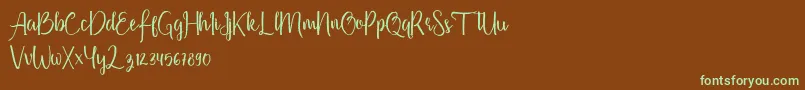 Firdaus Font – Green Fonts on Brown Background