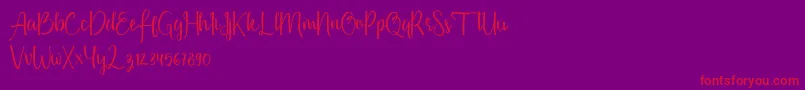 Firdaus Font – Red Fonts on Purple Background