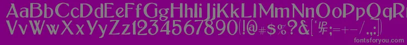 BoltonSans-Schriftart – Graue Schriften auf violettem Hintergrund