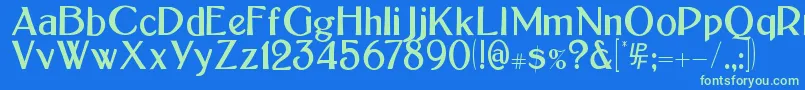 fuente BoltonSans – Fuentes Verdes Sobre Fondo Azul