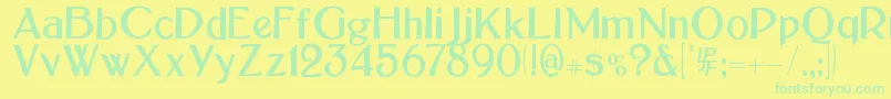 BoltonSans Font – Green Fonts on Yellow Background