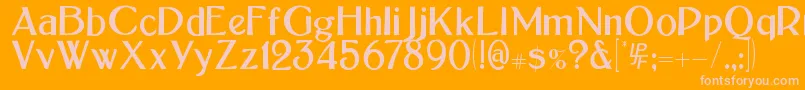 BoltonSans-fontti – vaaleanpunaiset fontit oranssilla taustalla