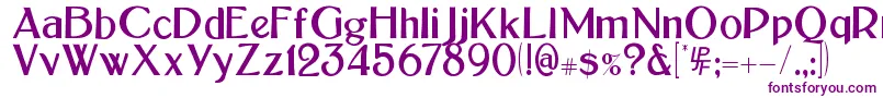 Шрифт BoltonSans – фиолетовые шрифты на белом фоне