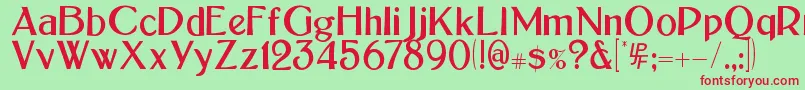 BoltonSans Font – Red Fonts on Green Background