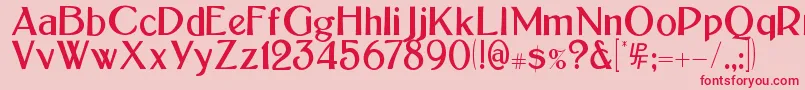 BoltonSans Font – Red Fonts on Pink Background