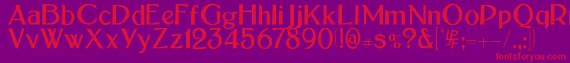 BoltonSans Font – Red Fonts on Purple Background
