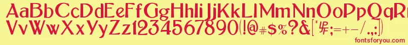 BoltonSans Font – Red Fonts on Yellow Background