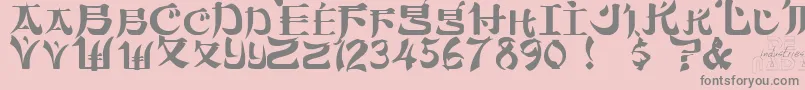 Шрифт Sumdumgo – серые шрифты на розовом фоне
