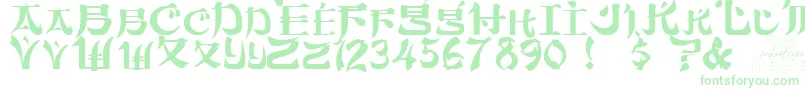 Шрифт Sumdumgo – зелёные шрифты на белом фоне