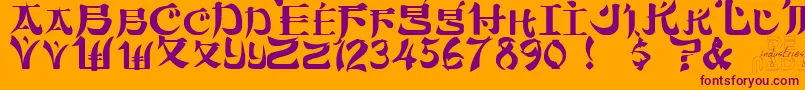 Sumdumgo Font – Purple Fonts on Orange Background