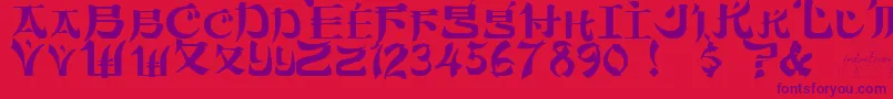 Sumdumgo Font – Purple Fonts on Red Background