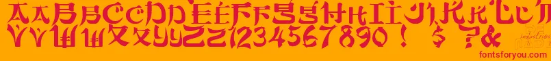 Sumdumgo Font – Red Fonts on Orange Background