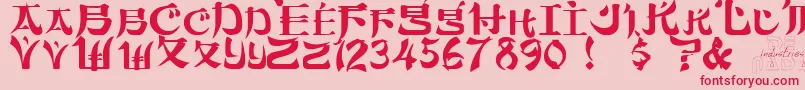 Sumdumgo Font – Red Fonts on Pink Background
