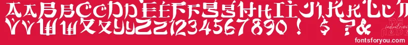 Sumdumgo Font – White Fonts on Red Background