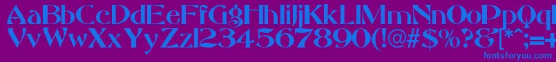 Chiapas Font – Blue Fonts on Purple Background