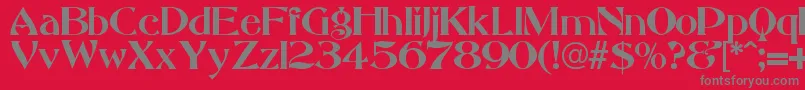 Chiapas Font – Gray Fonts on Red Background