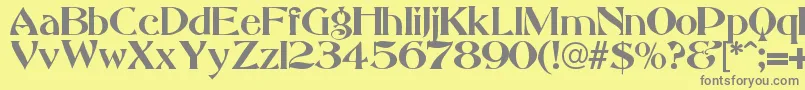 Chiapas Font – Gray Fonts on Yellow Background