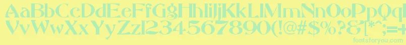 Chiapas Font – Green Fonts on Yellow Background