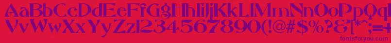 Chiapas Font – Purple Fonts on Red Background