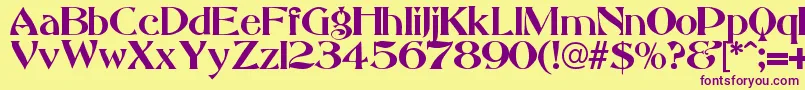 Chiapas Font – Purple Fonts on Yellow Background