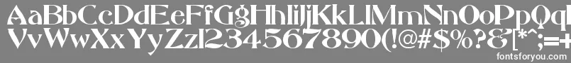 フォントChiapas – 灰色の背景に白い文字