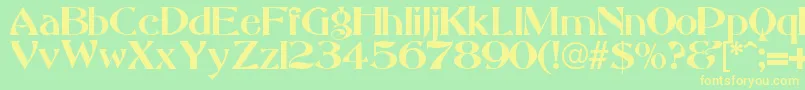 Chiapas Font – Yellow Fonts on Green Background