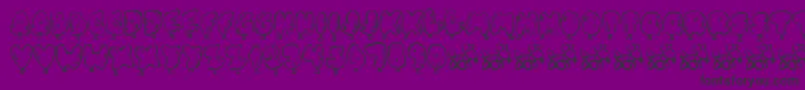 Balloney-Schriftart – Schwarze Schriften auf violettem Hintergrund