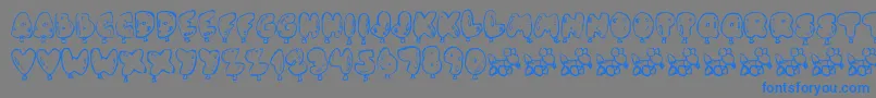 Więcej informacji o czcionce Balloney Czcionka Balloney – niebieskie czcionki na szarym tle
