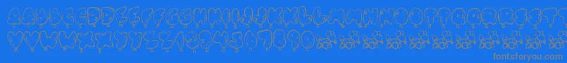 Saiba mais sobre a fonte Balloney Fonte Balloney – fontes cinzas em um fundo azul