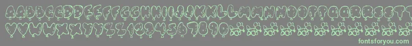 Balloney-Schriftart – Grüne Schriften auf grauem Hintergrund