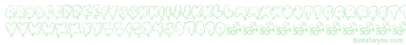Balloney-Schriftart – Grüne Schriften