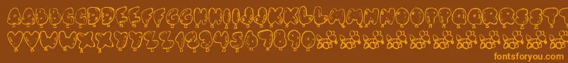 More about Balloney Font Balloney Font – Orange Fonts on Brown Background