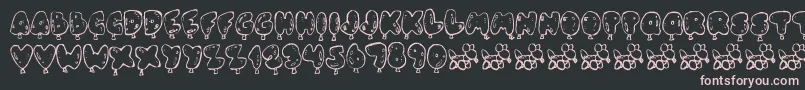 フォントBalloney – 黒い背景にピンクのフォント