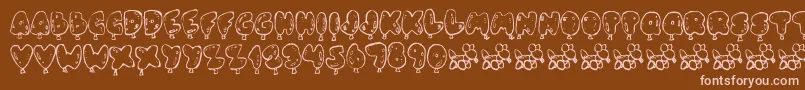 Balloney Font – Pink Fonts on Brown Background