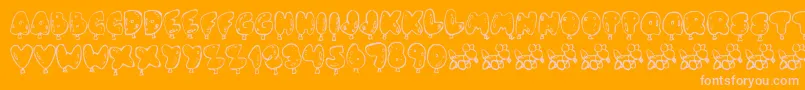 Weitere Informationen zur Balloney-Schriftart Balloney-Schriftart – Rosa Schriften auf orangefarbenem Hintergrund