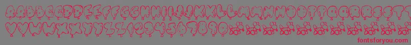 Balloney Font – Red Fonts on Gray Background