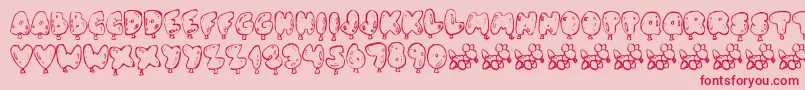 Balloney Font – Red Fonts on Pink Background
