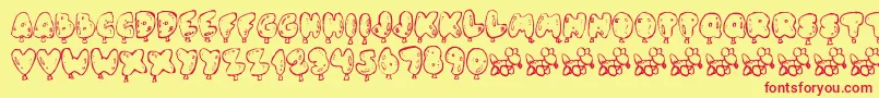 Balloney Font – Red Fonts on Yellow Background