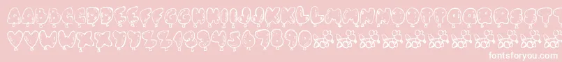 フォントBalloney – ピンクの背景に白い文字