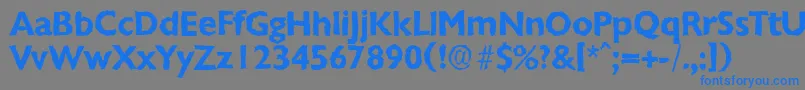 ChantillyrandomBold Font – Blue Fonts on Gray Background