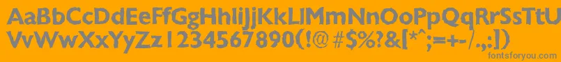 ChantillyrandomBold Font – Gray Fonts on Orange Background