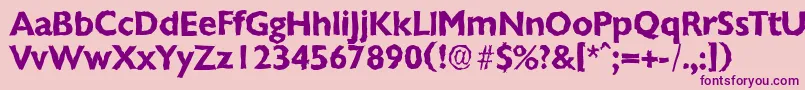 ChantillyrandomBold Font – Purple Fonts on Pink Background