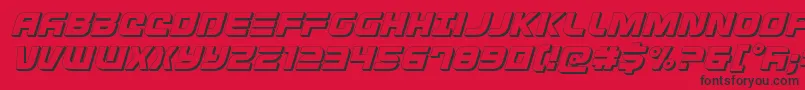 Defconzero3Dital Font – Black Fonts on Red Background