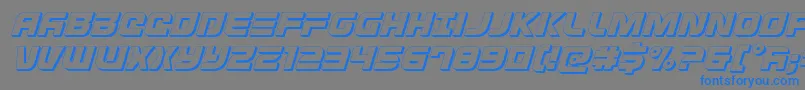 Defconzero3Dital Font – Blue Fonts on Gray Background