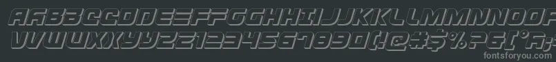 Defconzero3Dital Font – Gray Fonts on Black Background