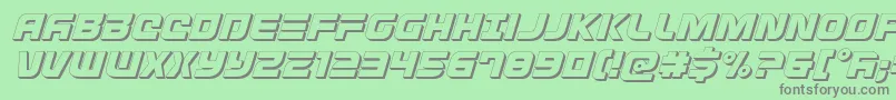 Defconzero3Dital Font – Gray Fonts on Green Background