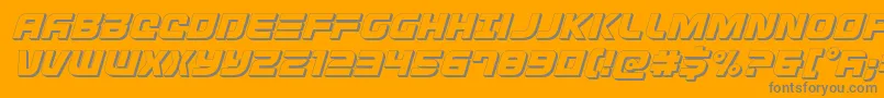 Defconzero3Dital Font – Gray Fonts on Orange Background